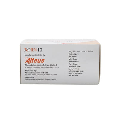 Xoten 10mg Strip Of 15 Tablets