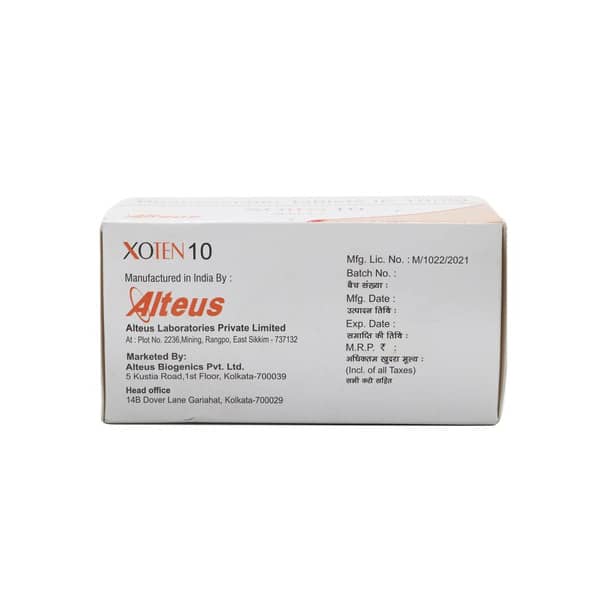 Xoten 10mg Strip Of 15 Tablets