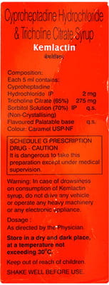 Kemlactin Mixed Fruit Flavour Sugar Free Bottle Of 200ml Syrup