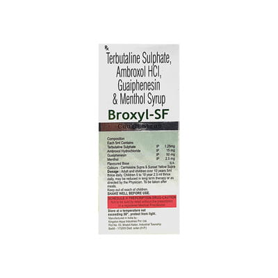Broxyl Sf Bottle Of 100ml Syrup