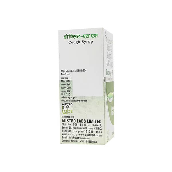 Broxyl Sf Bottle Of 100Ml Syrup