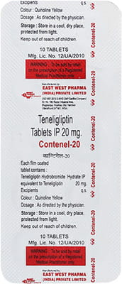 Contenel 20mg Strip Of 10 Tablets