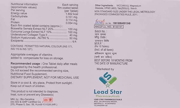 Cartilead Uc Strip Of 10 Tablets