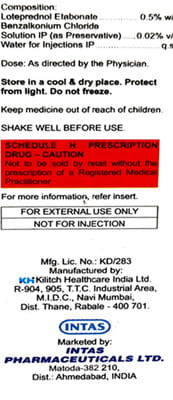 Lotefast Bottle Of 5ml Eye Drops