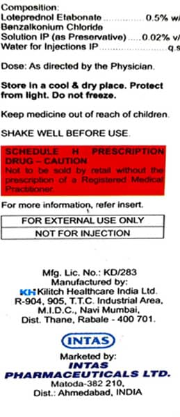 Lotefast Bottle Of 5ml Eye Drops