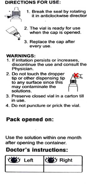 Lotefast Bottle Of 5ml Eye Drops