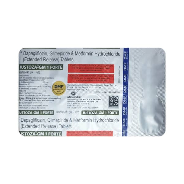 Justoza Gm 1mg Forte Strip Of 10 Tablets