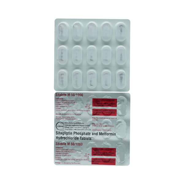 Sitabite M 50/1000mg Strip Of 15 Tablets