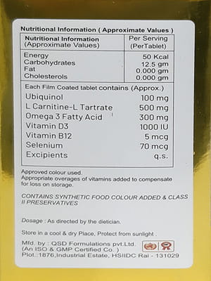 Qtfice Gold Strip Of 10 Tablets