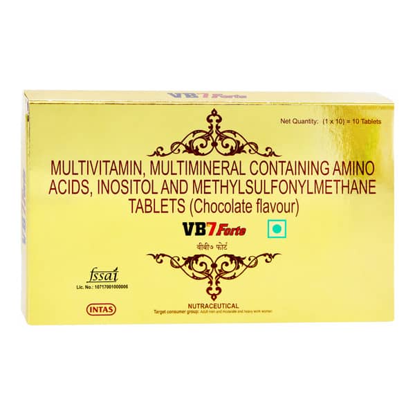 Vb7 Forte Chocolate Flavour Strip Of 10 Tablets