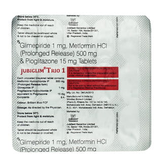 Jubiglim Trio 1Mg Strip Of 15 Tablets
