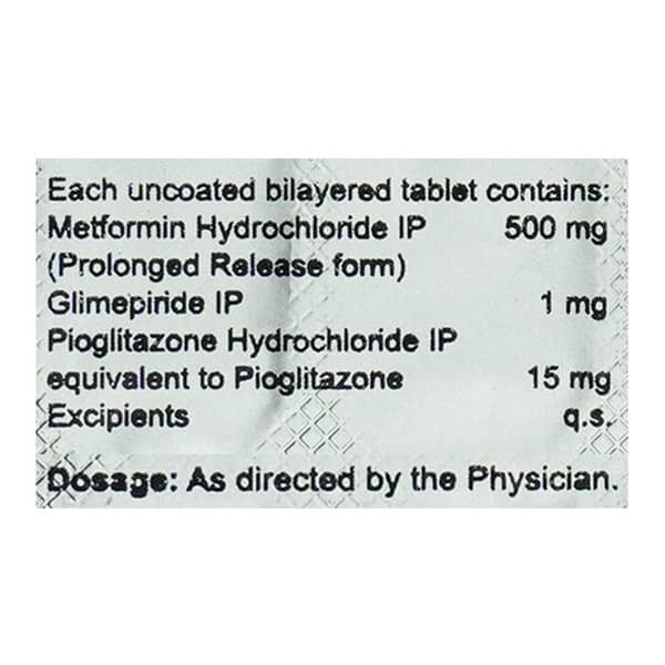 Jubiglim Trio 1Mg Strip Of 15 Tablets