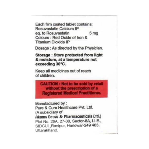 Rosycap 5mg Strip Of 15 Tablets