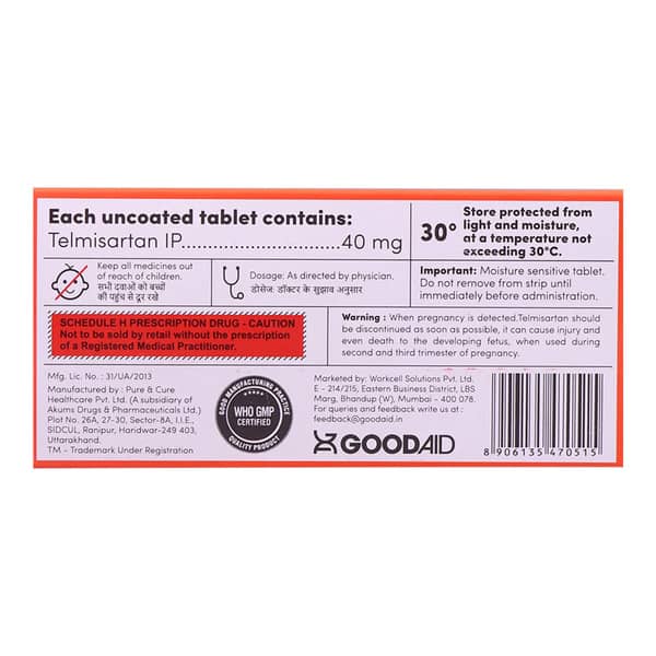 Aidsartan 40Mg Strip Of 10 Tablets