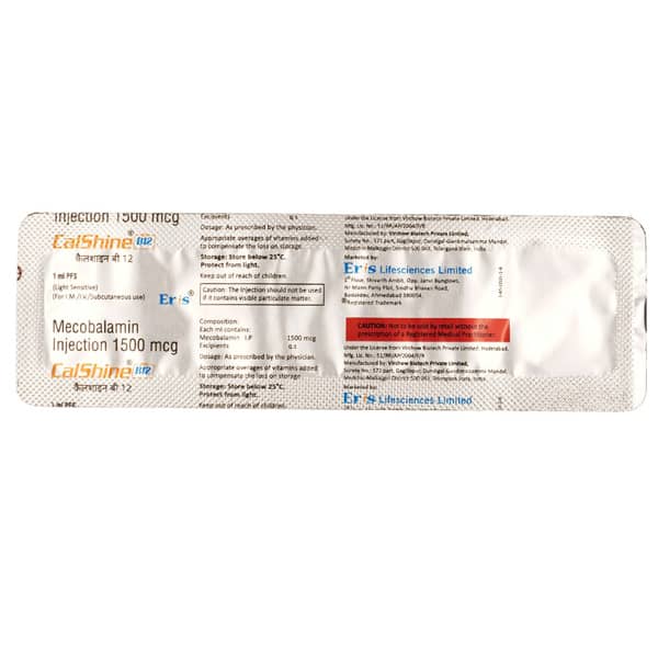 Calshine B12 1500mcg Pre Filled Syringe Of 1ml Injection