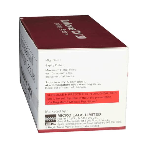 Turbovas Cv 20mg Strip Of 10 Capsules