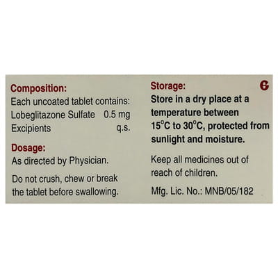 Lobg 0.5mg Strip Of 10 Tablets