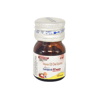 Calciquick D3 Nano Lychee Flavour Sugar Free Bottle Of 5ml Oral Solution