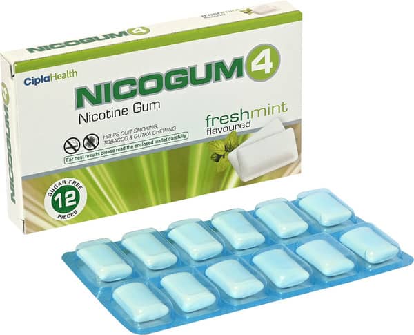 Nicogum 4mg Freshmint Flavour Sugar Free Strip Of 12 Chewing Gum