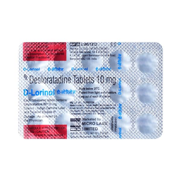 D Lorinol 10mg Strip Of 15 Tablets