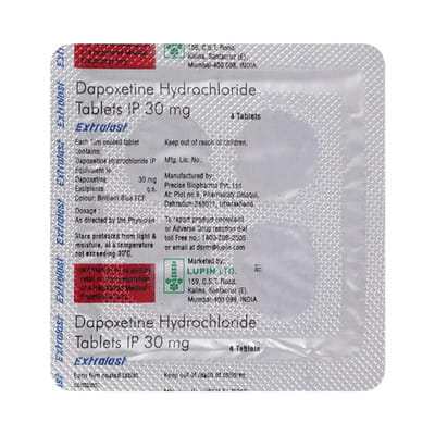 Extralast Strip Of 4 Tablets