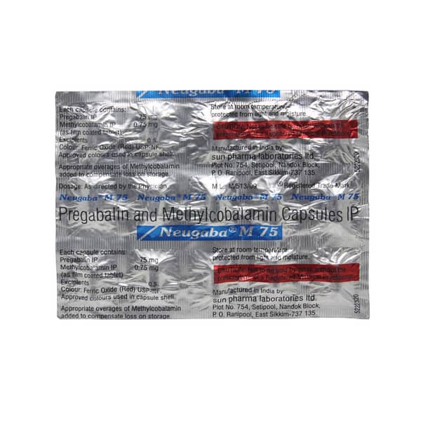 Neugaba M 75mg Strip Of 15 Capsules