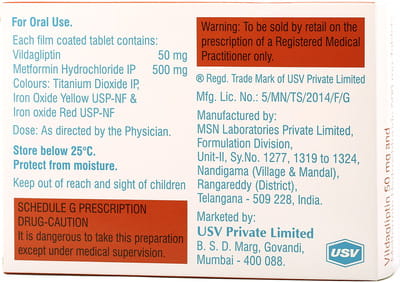 Jalra M 50/500mg Strip Of 15 Tablets
