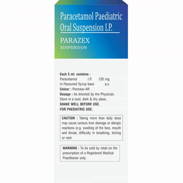 Parazex 125mg Bottle Of 60ml Suspension