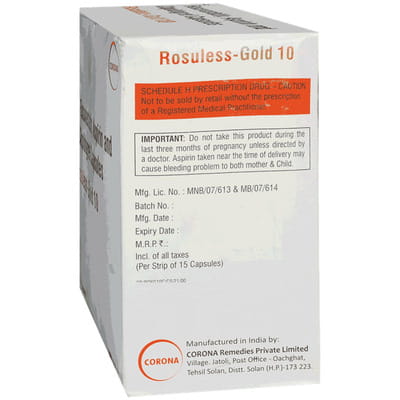 Rosuless Gold 10mg Strip Of 15 Capsules