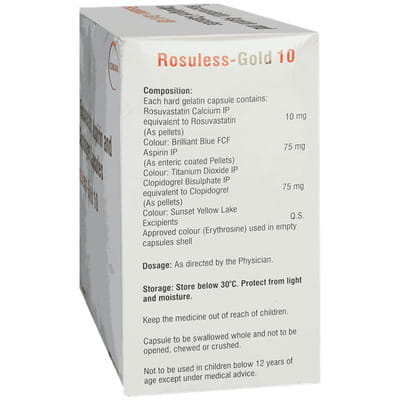 Rosuless Gold 10mg Strip Of 15 Capsules