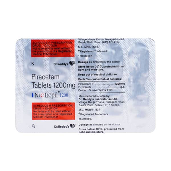 Nootropil 1200mg Strip Of 10 Tablets