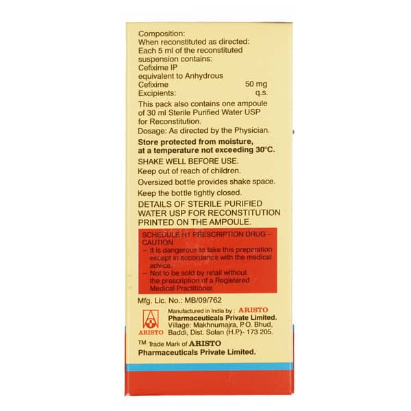 Omnicef O 50mg Bottle Of 30ml Suspension
