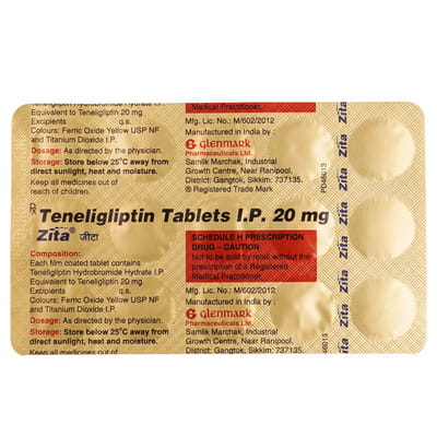 Zita 20mg Strip Of 15 Tablets