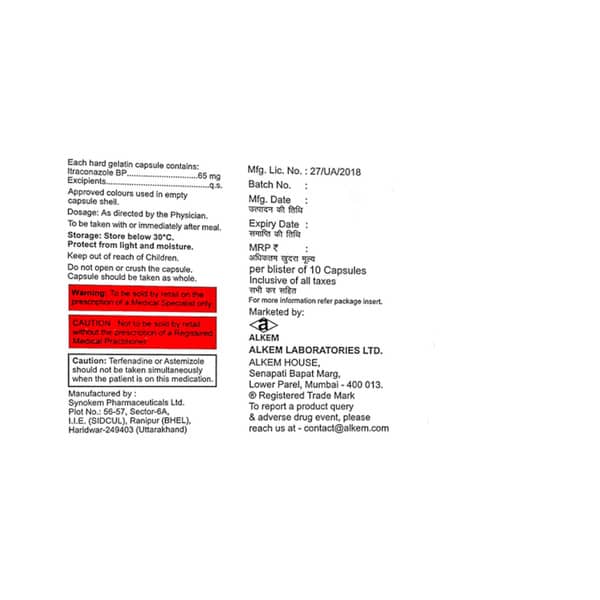 Itratuf Sb 65Mg Strip Of 10 Capsules
