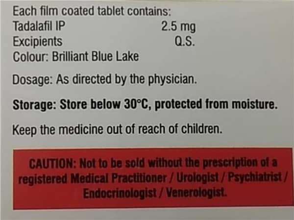 Yaw 2.5mg Strip Of 10 Tablets