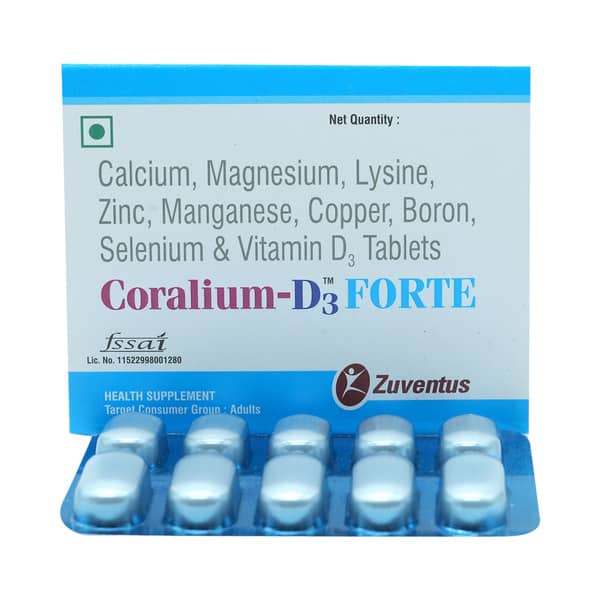 Coralium D3 Forte Strip Of 10 Tablets