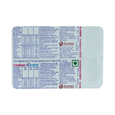 Coralium D3 Forte Strip Of 10 Tablets