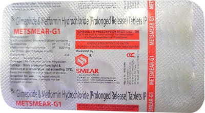 Metsmear G 1/500mg Strip Of 10 Tablets