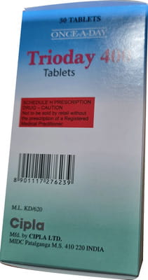 Trioday 400mg Bottle Of 30 Tablets
