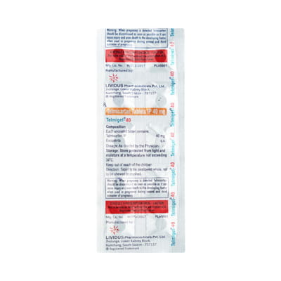 Telmiget 40mg Strip Of 10 Tablets