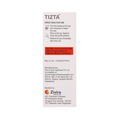 Tizta Bottle Of 10ml Eye Drops