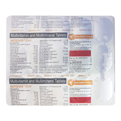 Mitovit Gold Strip Of 15 Tablets