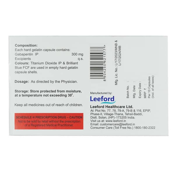 Gabanyl 300Mg Strip Of 10 Capsules