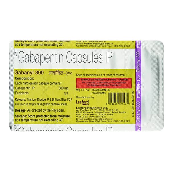 Gabanyl 300Mg Strip Of 10 Capsules