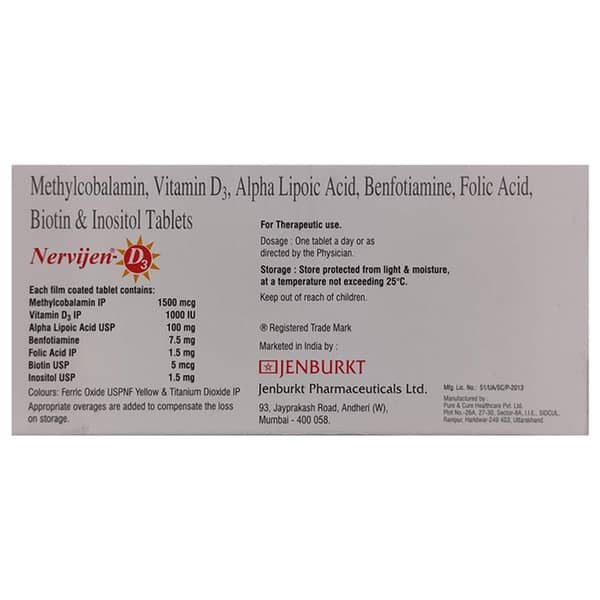 Nervijen D3 Strip Of 10 Tablets
