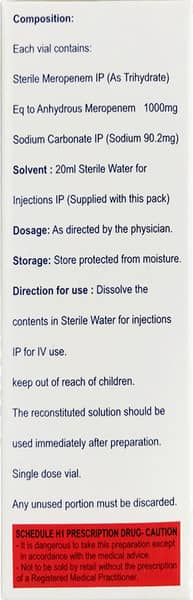 Brawnem 1gm Dry Vial Of 1 Powder For Injection