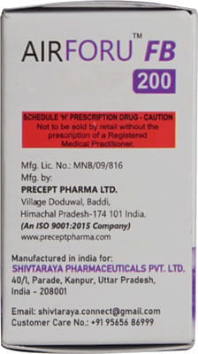 Airforu Fb 200mcg Bottle Of 30 Inhalation Capsules