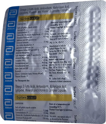 Surbex Gold Strip Of 15 Capsules