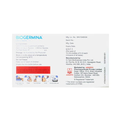 Biogermina Bottle Of 5ml Suspension (Pack Of 10)