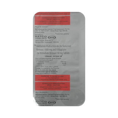 Vildanat M 1000mg Sr Strip Of 10 Tablets